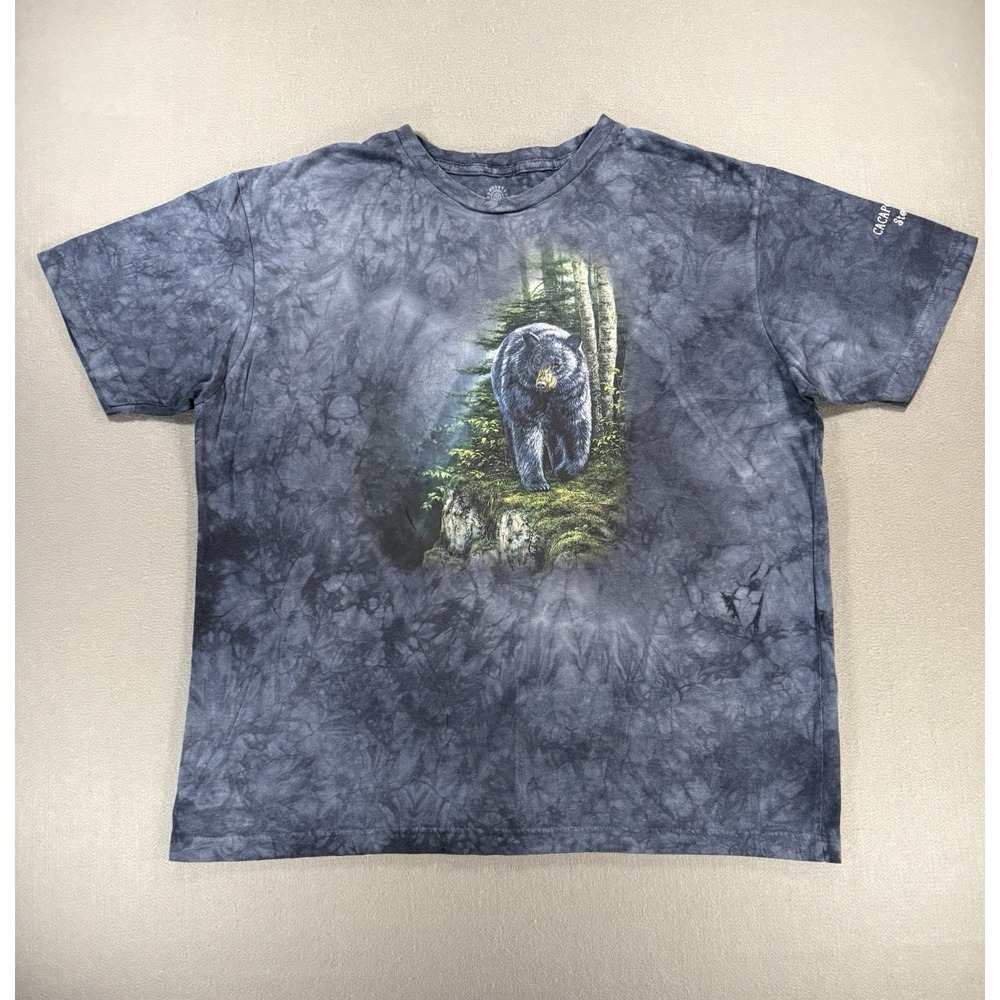 The Mountain Black Bear Forest Woodland Setting  Nature T-Shirt Size XL Tie Dye